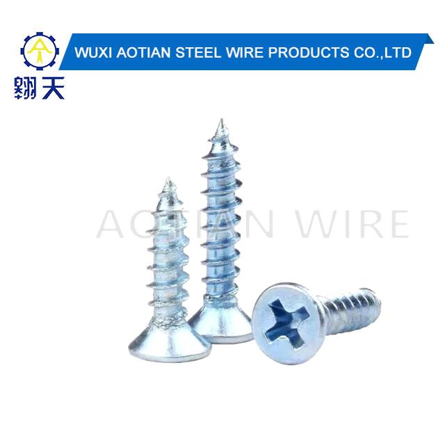 Blue White Zinc Coated Screw