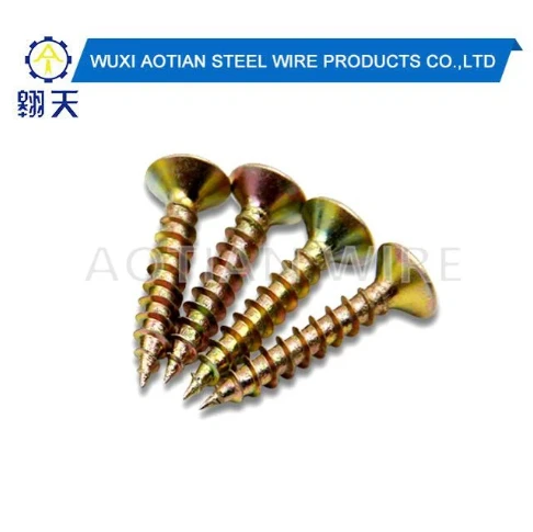 Yellow Zinc Plated Wood Screw.
